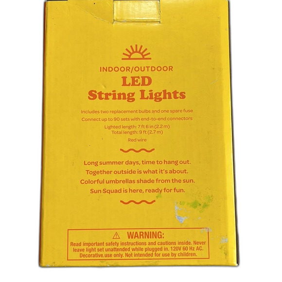 Sun Squad Indoor/ Outdoor LED Light String NIB - Picture 3 of 4